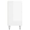 vidaXL Aparadores 2 pcs 40x35x70 cm deriv. de madeira branco brilhante