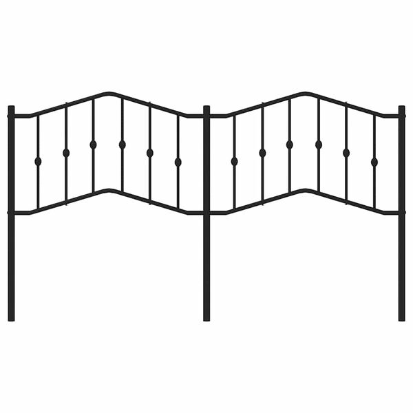 vidaXL Cabeceira de cama 180 cm metal preto