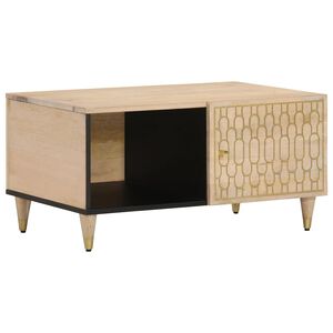 vidaXL Mesa de centro 80x50x40 cm madeira de mangueira maci&ccedil;a