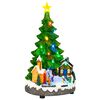 vidaXL &Aacute;rvore de Natal musical SALO 16 x 15 x 27,5 cm Resina Verde