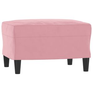 vidaXL Apoio de p&eacute;s 60x50x41 cm veludo rosa