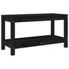 vidaXL Banco de jardim 82,5x35x45 cm madeira de pinho maci&ccedil;a preto