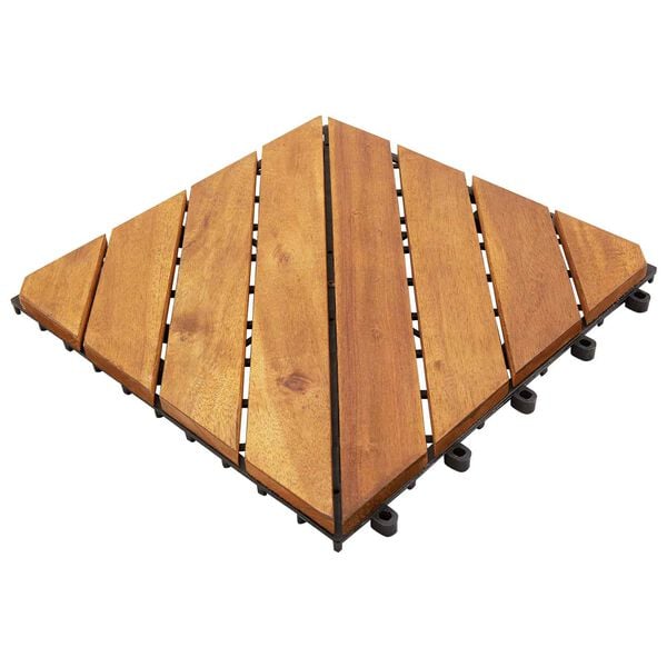 vidaXL Telha de Deck 10 pcs Castanho 30 x 30 cm Madeira de Ac&aacute;cia