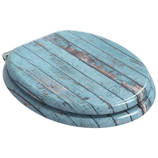 vidaXL Assento de Vaso Sanit&aacute;rio 2 pcs Azul 43,8 x 37,8 cm