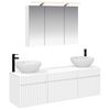 vidaXL Conjunto de Arm&aacute;rios para Banheiro 4 unid. Branco