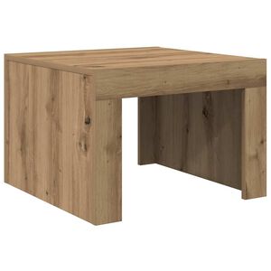 vidaXL Mesa de centro Carvalho Artesanal 50 x 50 x 35 cm