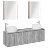 vidaXL Conjunto de Arm&aacute;rios para Banheiro 5 unid. Sonoma cinzento