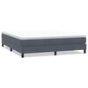 vidaXL Cama com molas sem colch&atilde;o 180x220 cm veludo cinzento-escuro