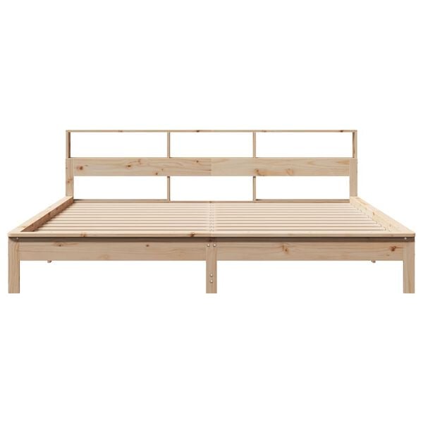 vidaXL Cama sem colch&atilde;o 200x200 cm madeira de pinho maci&ccedil;a