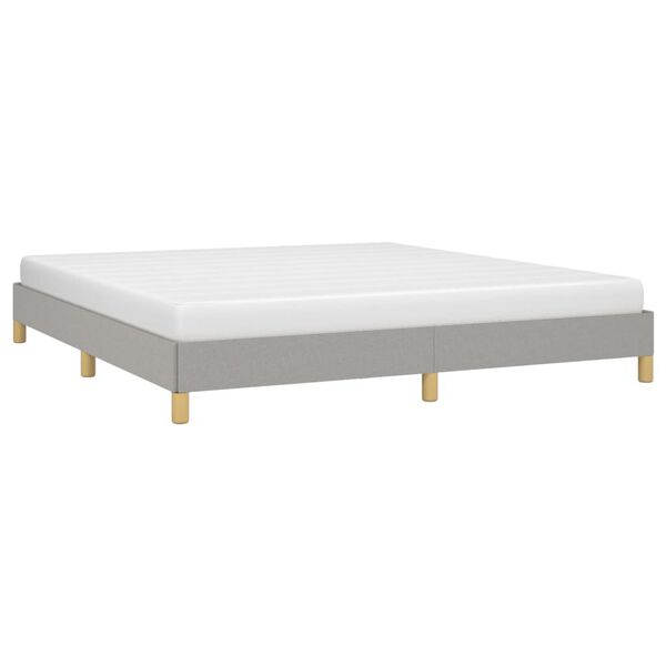 vidaXL Estrutura de cama sem colch&atilde;o 180x200 cm tecido cinzento-claro