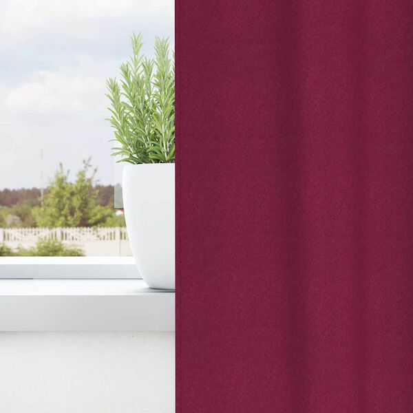 vidaXL Cortinas Blackout com Argolas 2 pcs Vinho Vermelho 175 x 140 cm