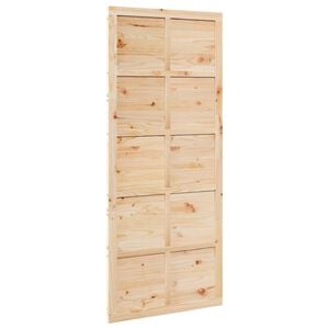 vidaXL Porta de celeiro Natural 100 x 2,5 x 208 cm