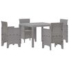 vidaXL Conjunto de Jantar para Jardim 5 pcs Cinzento-claro