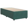 vidaXL Cama com molas/colch&atilde;o 100x200 cm veludo verde-escuro