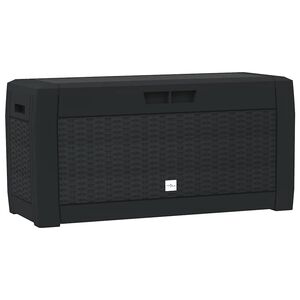vidaXL Caixa de arruma&ccedil;&atilde;o jardim 119x48x60 cm polipropileno antracite