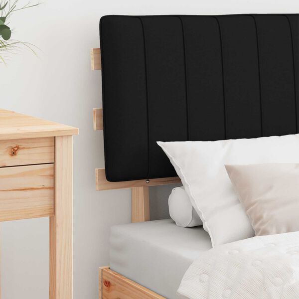 vidaXL Estrutura de Cama com Cabeceira Estofada Preto 80 x 200 cm