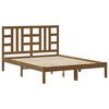 vidaXL Estrutura de cama 140x190 cm madeira maci&ccedil;a castanho-mel