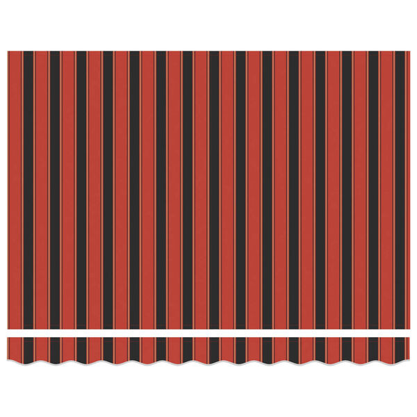 vidaXL Toldo Retr&aacute;til Laranja e Preto 350 x 250 cm Poli&eacute;ster e Metal