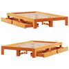 vidaXL Cama sem colch&atilde;o 120x190 cm madeira pinho maci&ccedil;a castanho-mel