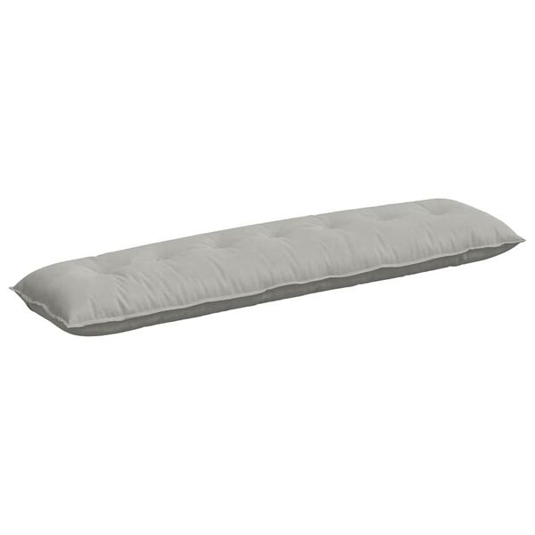 vidaXL Travesseiro para Costas Cinzento-claro 200 x 50 cm