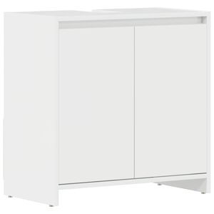 vidaXL Arm&aacute;rio casa de banho 60x33x61 cm contrapl. branco brilhante