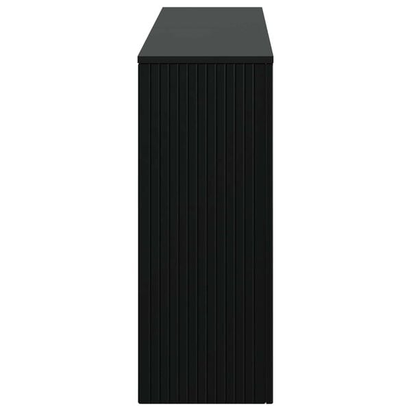 vidaXL Aparador Riscas Preto 155 x 29 x 74 cm Madeira engenheirada