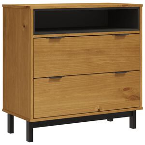 vidaXL Arm&aacute;rio de gavetas FLAM 80x40x80 cm madeira de pinho maci&ccedil;a