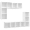 vidaXL Conjunto m&oacute;veis de TV 4 pcs madeira processada branco