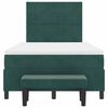 vidaXL Cama Box com colch&atilde;o Verde Escuro 120 x 190 cm Veludo