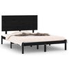 vidaXL Estrutura de cama 140x190 cm madeira de pinho maci&ccedil;a preto