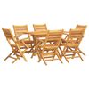 vidaXL Conjunto de jantar para jardim 7 pcs madeira de teca maci&ccedil;a