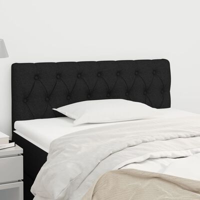 vidaXL Cabeceira de cama tecido 100x7x78/88 cm preto