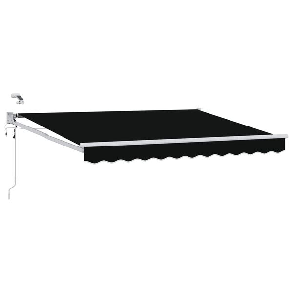 vidaXL Toldo Retr&aacute;til El&eacute;trico Preto 3 x 2,5 m
