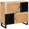 vidaXL Buffet Castanho 80 x 33 x 75 cm Madeira de manga maci&ccedil;a