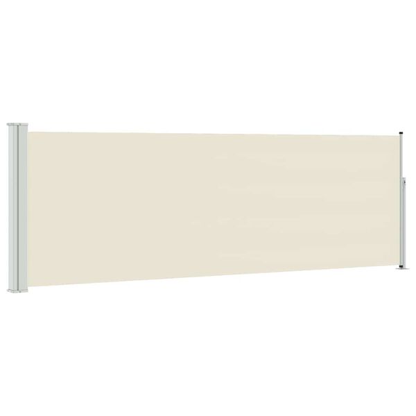 vidaXL Toldo lateral retr&aacute;til para p&aacute;tio 100x300 cm creme
