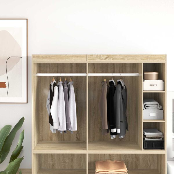 vidaXL Viga de Closet 2 pcs Prateado 764 x 15 x 29 mm Liga de Alum&iacute;nio