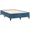 vidaXL Cama box spring colch&atilde;o LED 120x190cm couro artif. azul-escuro