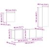 vidaXL Gabinete para TV 4 pcs Carvalho Artesanal Madeira processada