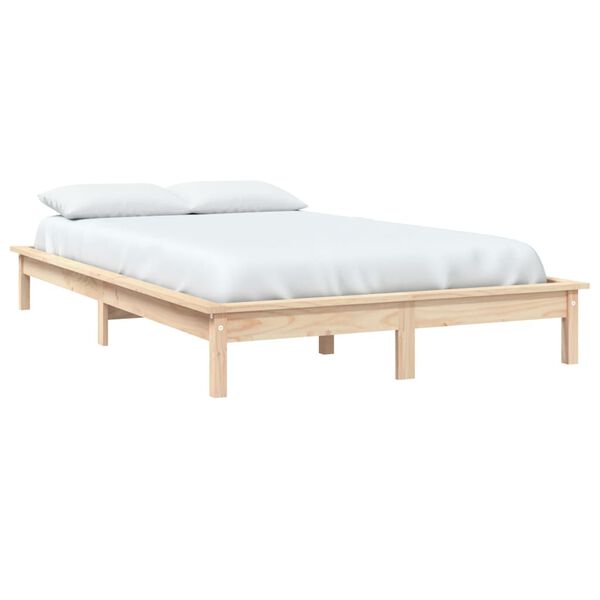 vidaXL Estrutura de cama 100x200 cm pinho maciço