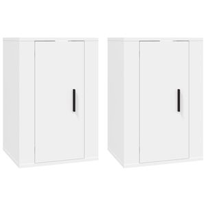 vidaXL M&oacute;veis de TV de parede 2 pcs 40x34,5x60 cm branco