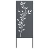 vidaXL Tela de Privacidade para Jardim Floral Antracite 50 x 140 cm