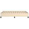 vidaXL Estrutura de cama sem colch&atilde;o 120x190 cm tecido creme