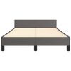 vidaXL Estrutura de cama sem colch&atilde;o 120x190cm couro do falso cinzento