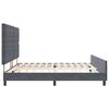 vidaXL Cama Box com cabeceira Cinzento escuro 200 x 200 cm Veludo