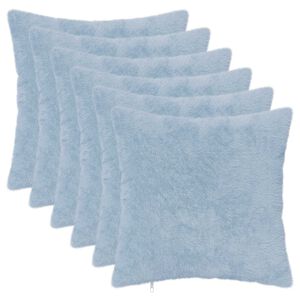 vidaXL Capa almofada 6 unid. HEERLEN Azul-Claro 40 x 40 cm