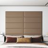vidaXL Cabeceira de Parede 12 pcs Cappuccino 90 x 30 cm tecido