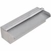vidaXL Fonte para piscina retangular com LEDs 30 cm a&ccedil;o inoxid&aacute;vel