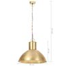 vidaXL Candeeiro suspenso redondo 25 W 48 cm E27 bronze