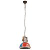 vidaXL Candeeiro suspenso industrial redondo 25W 30 cm E27 multicor