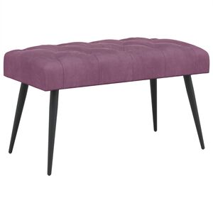 vidaXL Banco com bot&otilde;es estofados Roxo 80 x 40 x 46 cm Veludo